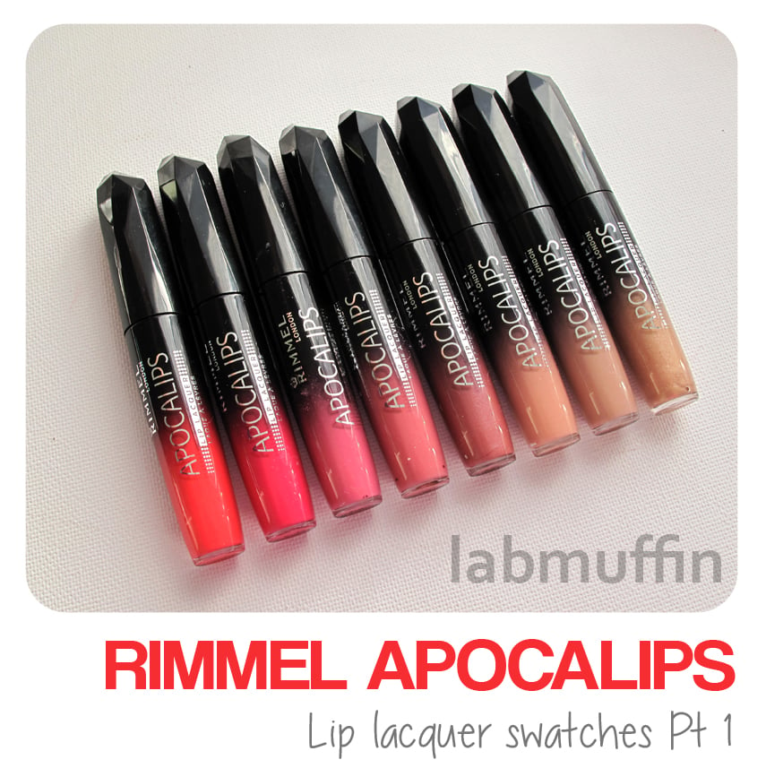 Rimmel Apocalips swatches and review part 1: Pinks