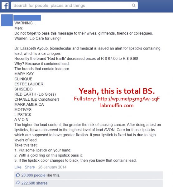 Factcheck The Lead in Lipstick is Safe Lab Muffin Beauty Science