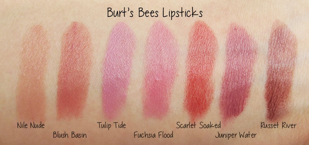 Burt’s Bees Lipstick Swatches And Review Lab Muffin Beauty Science