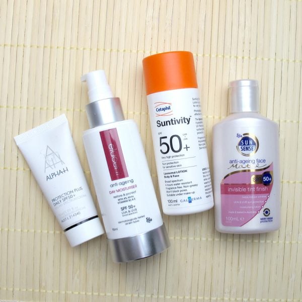 Sunscreen Review 1 Cetaphil, Elucent, AlphaH, Sunsense Lab Muffin