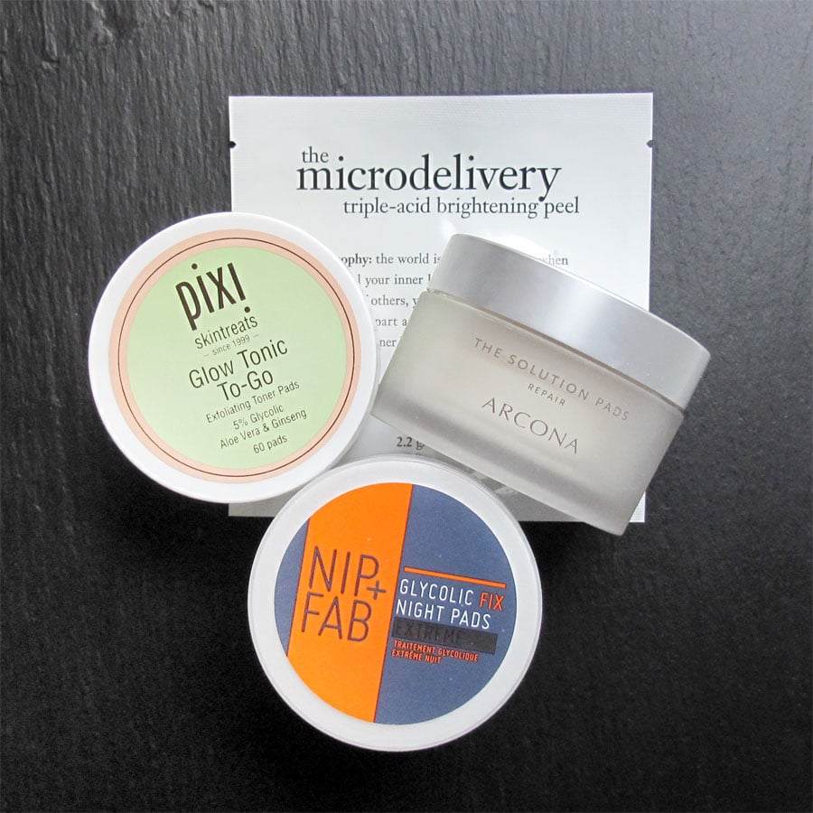 AHA Exfoliant Pad Review: Nip+Fab, philosophy, Arcona and Pixi