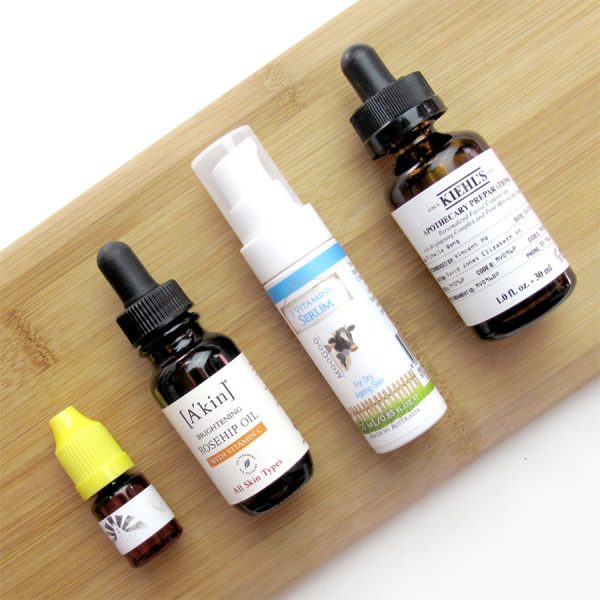 Vitamin C Oil Serum Review Kiehl’s, A’kin, Holy Snails, MooGoo Lab Muffin Beauty Science