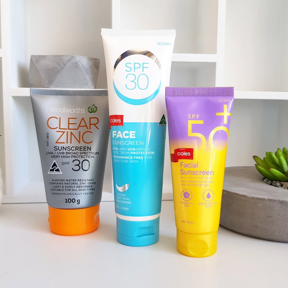 Coles and Woolworths Supermarket Sunscreen Review
