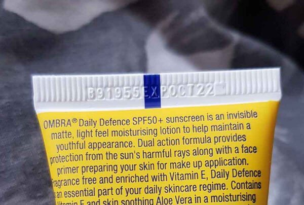 Ombra sunscreen expiry date and batch number