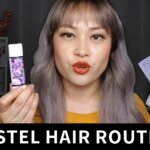 Low-maintenance pastel hair routine
