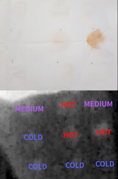 Thermal image - tinted sunscreens