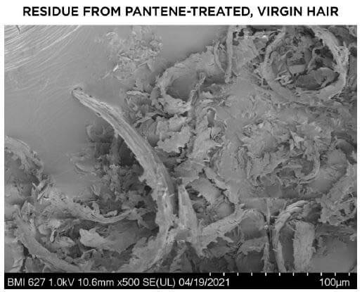 Pantene Microscope With Silicone Residue