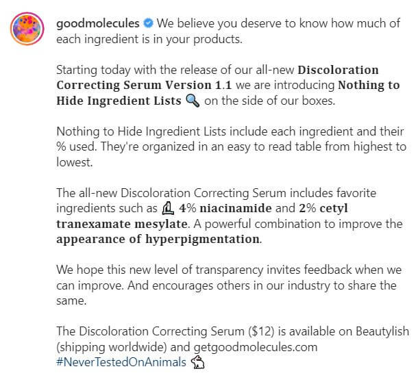 Instagram announcement