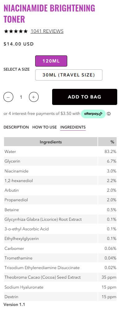 Good Molecules' “Nothing to Hide” Ingredient Lists: A Critique