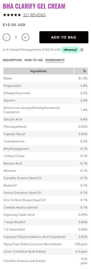 Good Molecules' “Nothing to Hide” Ingredient Lists: A Critique