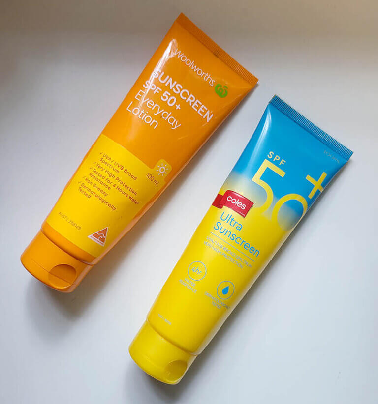 Coles Woolworths sunscreen review
