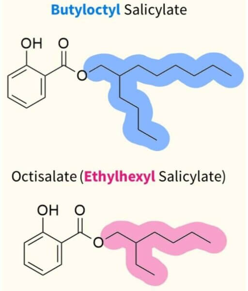 butyloctyl salicylate octisalate structure alkyl