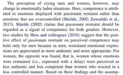 restrained emotion men women