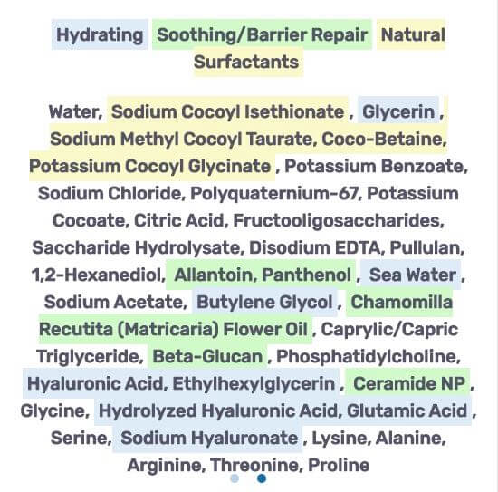 Round lab dokdo cleanser ingredients