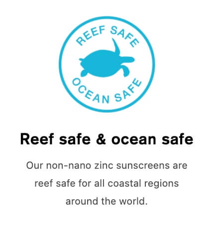 non nano reef safe zinc sunscreen